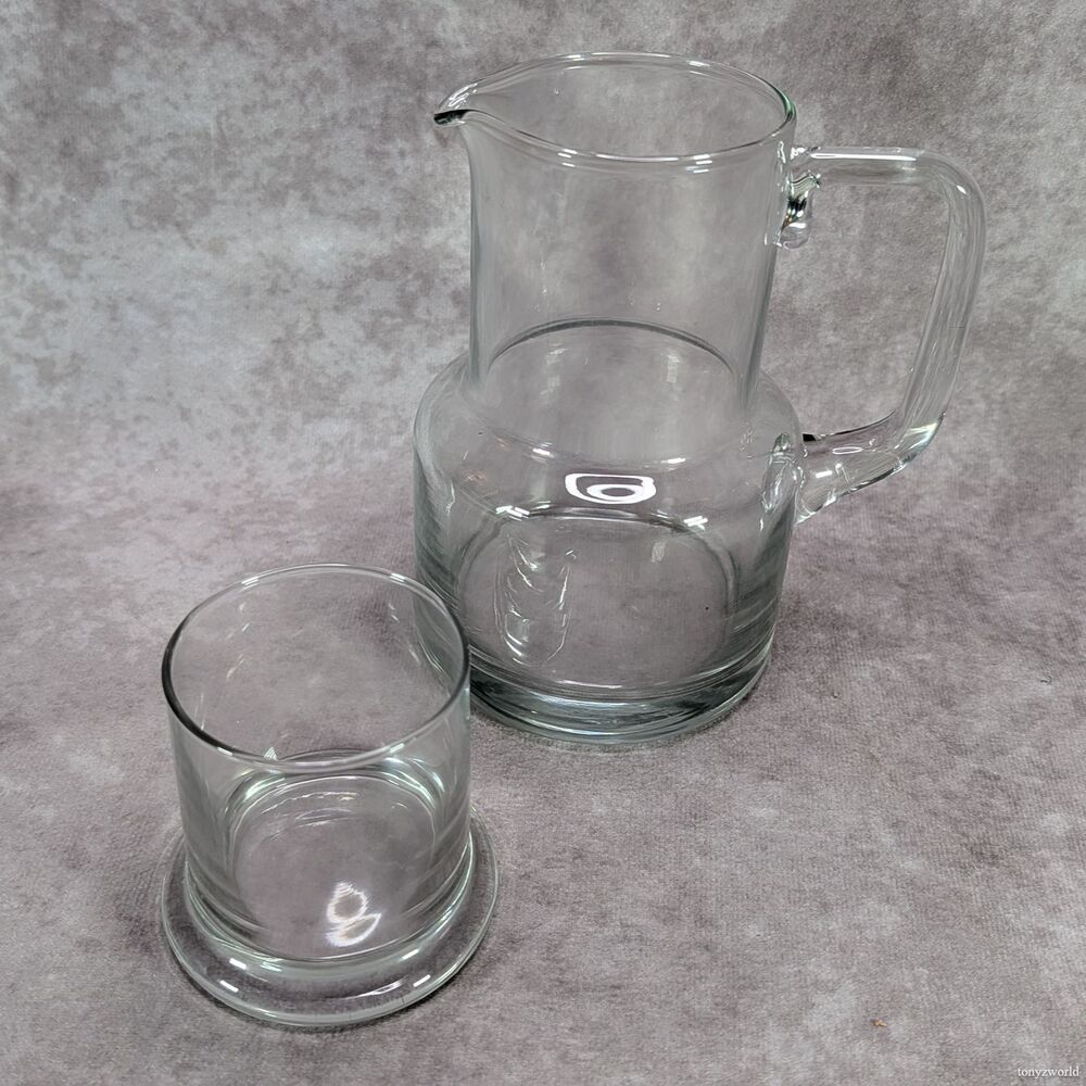 Princess House Heritage Nite Set Carafe & Tumbler Bedside Glass Water Pitcher